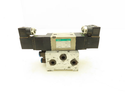 CKD 4KB240-B 4KB219-B Pneumatic Solenoid Valve Manifold Base 1/4" NPT