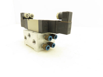 CKD 4KB240-B 4KB219-B Pneumatic Solenoid Valve Manifold Base 1/4" NPT