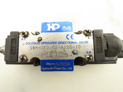 HP SWH-G02-C2-A220-10 Hydraulic Directional Control Solenoid Valve 220V