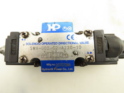 HP SWH-G02-C2-A220-10 Hydraulic Directional Control Solenoid Valve 220V