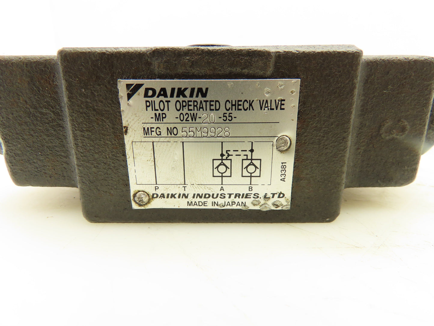 Daikin MP-02W-20-55 Pilot Operated Check Valve D03