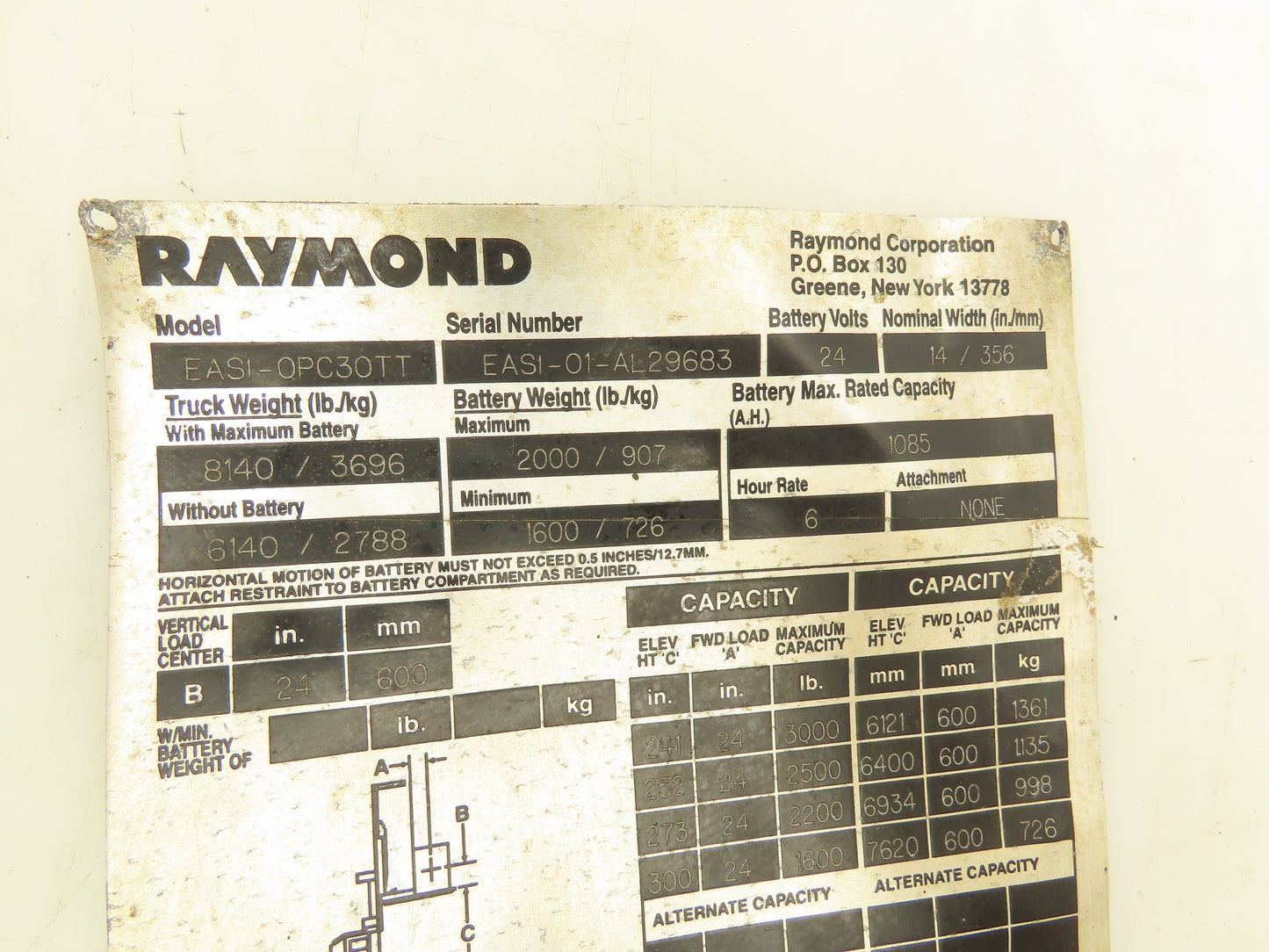 Raymond 114-120-264 EASI-OPC30TT Electric Order Picker Controller Handle