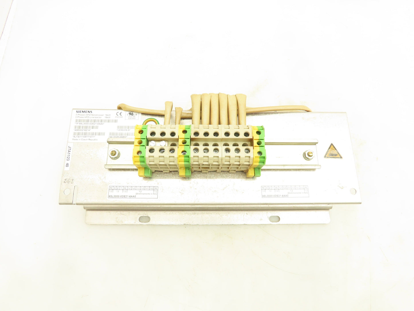 Siemens 6SL3000-0DE21-6AA0 Line Reactor 16kW Input 380/480V 3Phase