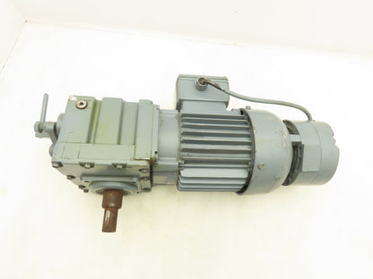 Bauer M1843690-25 Gearmotor 91RPM 17.73:1  0.55kw 208Delta 3Ph 21Nm DC Brake