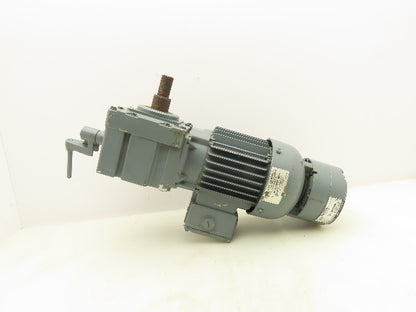 Bauer M1843690-25 Gearmotor 91RPM 17.73:1  0.55kw 208Delta 3Ph 21Nm DC Brake