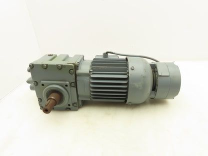 Bauer M1843690-25 Gearmotor 91RPM 17.73:1  0.55kw 208Delta 3Ph 21Nm DC Brake