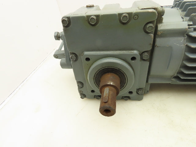 Bauer M1843690-25 Gearmotor 91RPM 17.73:1  0.55kw 208Delta 3Ph 21Nm DC Brake