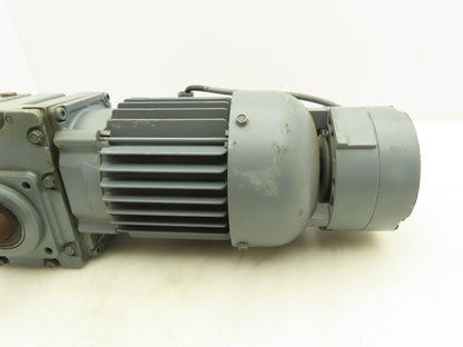 Bauer M1843690-25 Gearmotor 91RPM 17.73:1  0.55kw 208Delta 3Ph 21Nm DC Brake