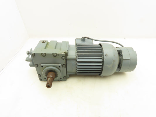 Bauer M1843690-25 Gearmotor 91RPM 17.73:1  0.55kw 208Delta 3Ph 21Nm DC Brake
