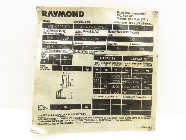 Raymond 632-156/008 EASI-OPC30TT Order Picker Polyurethane Wheel Set of 2