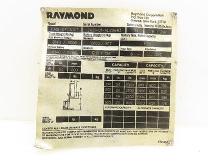 Raymond 632-156/008 EASI-OPC30TT Order Picker Polyurethane Wheel Set of 2