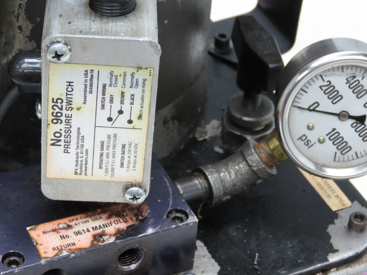 SPX Hytec 100888 Hydraulic Power Workholding Pump Unit 2.5gal 115V