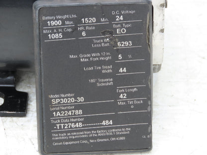 Advanced Crown 114330 SP3020-30 Order Picker Forklift DC Pump Motor 24V 4.8kW