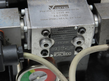 Vektek Vector Flo Hydraulic Manual Workholding Pump Power Pack 2.5gal 5000psi
