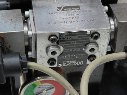 Vektek Vector Flo Hydraulic Manual Workholding Pump Power Pack 2.5gal 5000psi