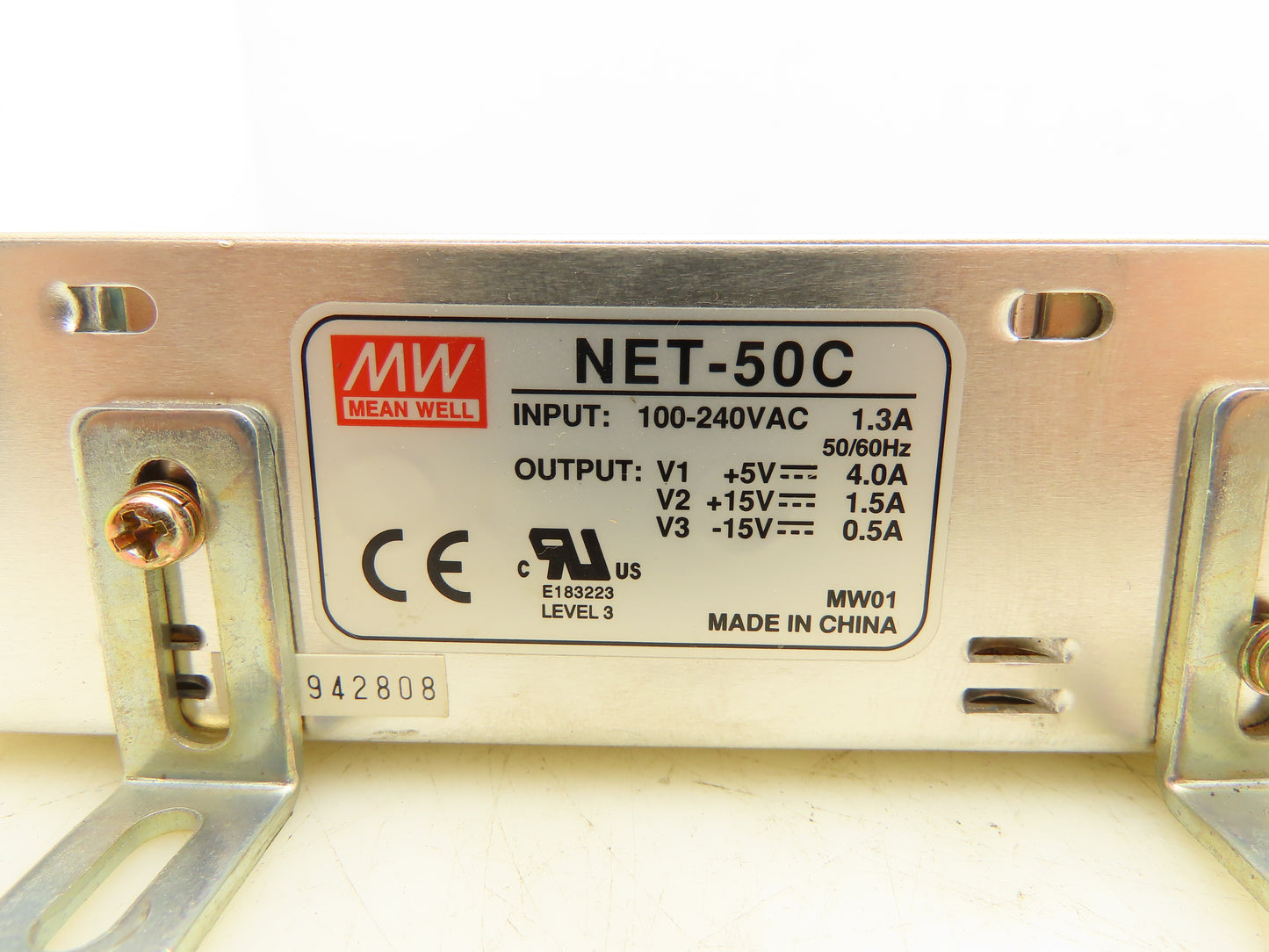 Mean Well NET-50C Switching Power Supply 100-240VAC 1.3A