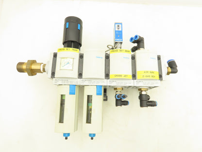 Festo MS6-LFR-1/2-D7-C-R-V-AS Air Line Filter Regulator Solenoid Valve Combo