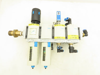 Festo MS6-LFR-1/2-D7-C-R-V-AS Air Line Filter Regulator Solenoid Valve Combo