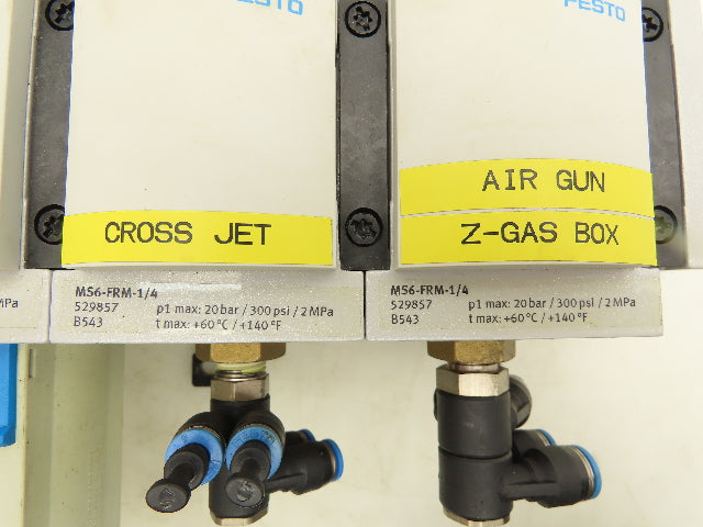 Festo MS6-LFR-1/2-D7-C-R-V-AS Air Line Filter Regulator Solenoid Valve Combo