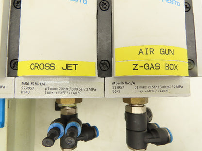 Festo MS6-LFR-1/2-D7-C-R-V-AS Air Line Filter Regulator Solenoid Valve Combo