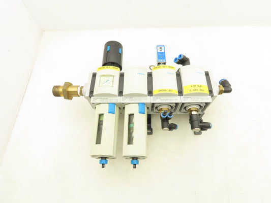 Festo MS6-LFR-1/2-D7-C-R-V-AS Air Line Filter Regulator Solenoid Valve Combo