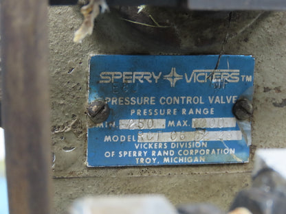 Vickers PVB6RSY21CM11 30gal Hydraulic Power Unit 6.5gpm 2000psi 1800rpm 5Hp 460V