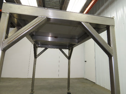 36"x 60" Stainless Steel Industrial Work Table Parts Cart on Casters 48" Height