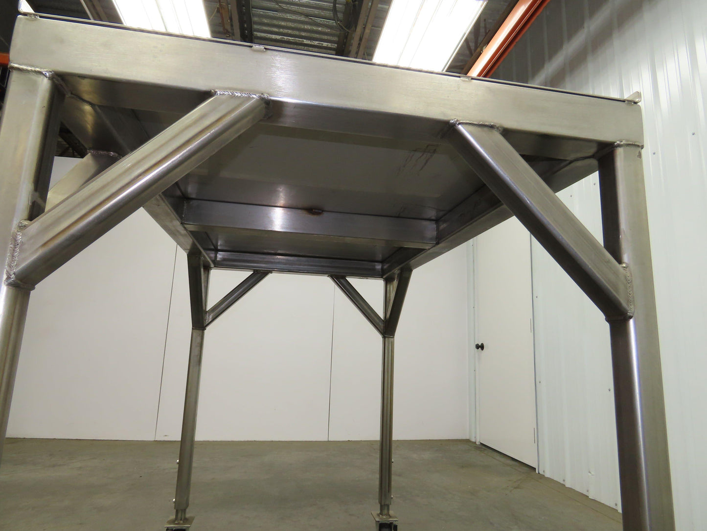 36"x 60" Stainless Steel Industrial Work Table Parts Cart on Casters 48" Height