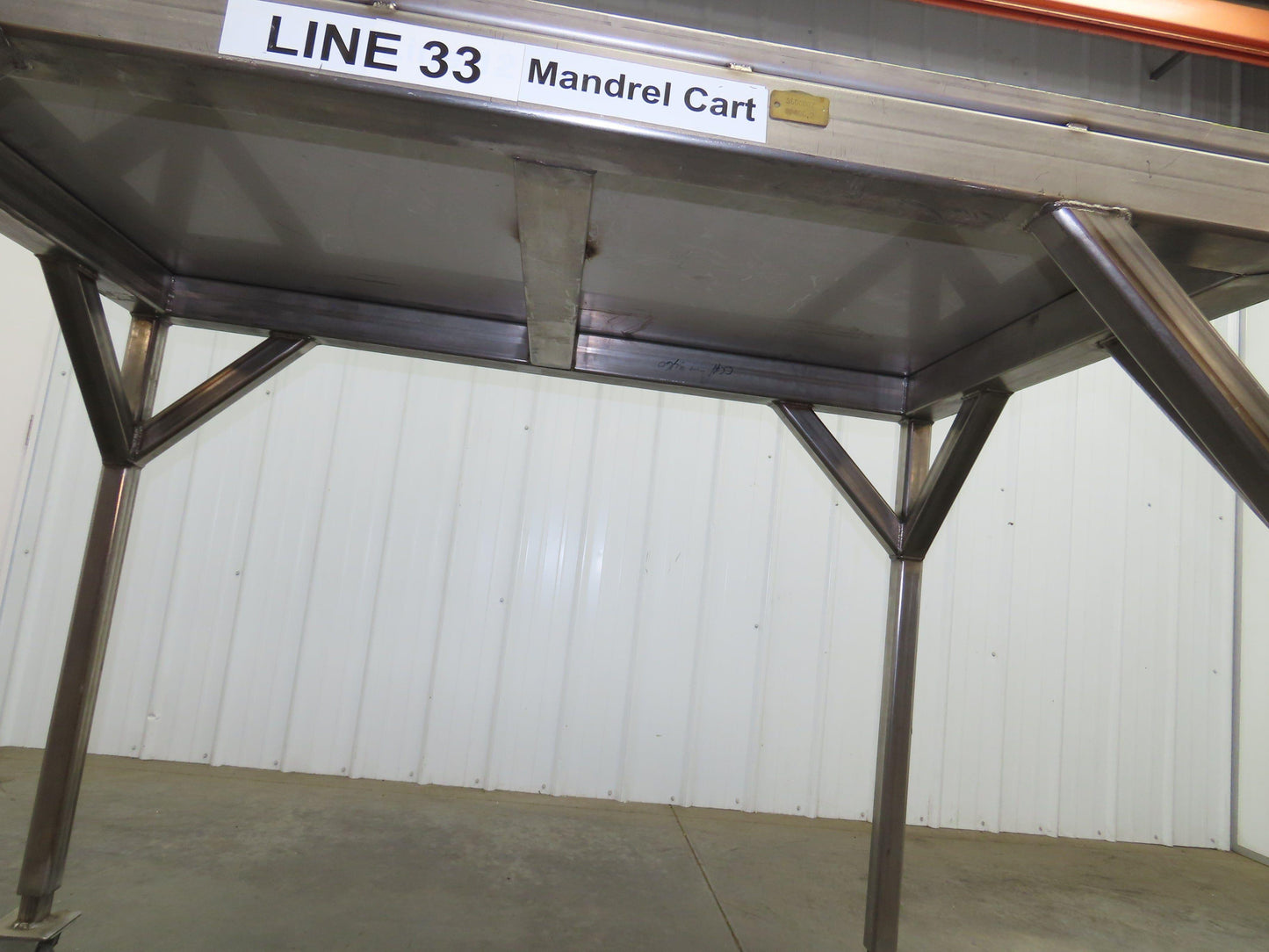 36"x 60" Stainless Steel Industrial Work Table Parts Cart on Casters 48" Height