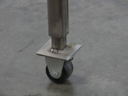 36"x 60" Stainless Steel Industrial Work Table Parts Cart on Casters 48" Height