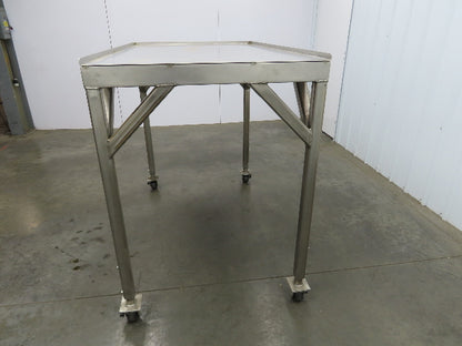 36"x 60" Stainless Steel Industrial Work Table Parts Cart on Casters 48" Height