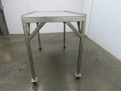 36"x 60" Stainless Steel Industrial Work Table Parts Cart on Casters 48" Height