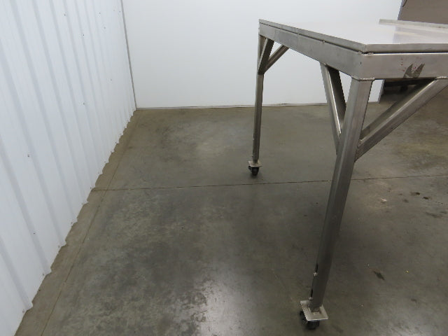 36"x 60" Stainless Steel Industrial Work Table Parts Cart on Casters 48" Height
