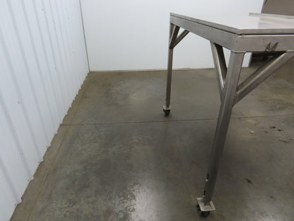 36"x 60" Stainless Steel Industrial Work Table Parts Cart on Casters 48" Height
