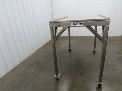 36"x 60" Stainless Steel Industrial Work Table Parts Cart on Casters 48" Height