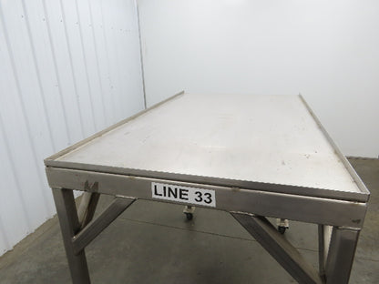36"x 60" Stainless Steel Industrial Work Table Parts Cart on Casters 48" Height