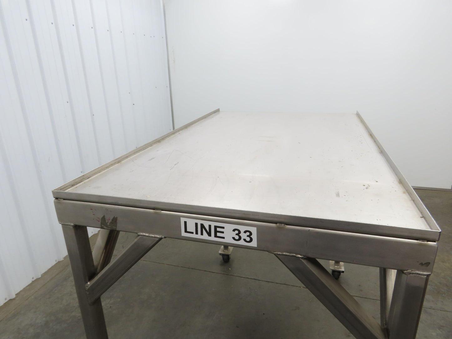 36"x 60" Stainless Steel Industrial Work Table Parts Cart on Casters 48" Height
