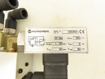 Burkert 00501940 Pneumatic Flow Control Solenoid Valve Assembly 24VDC Coil