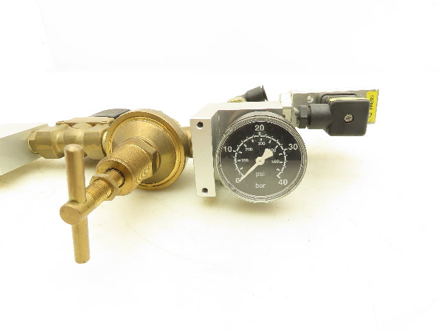 Burkert 00501940 Pneumatic Flow Control Solenoid Valve Assembly 24VDC Coil