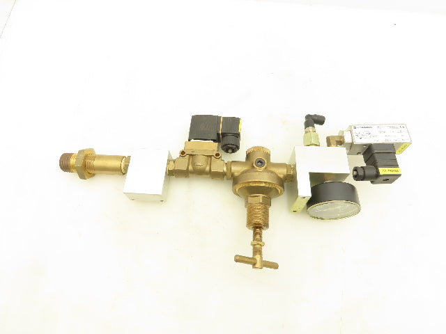 Burkert 00501940 Pneumatic Brass Flow Control Solenoid Valve Assembly 24VDC