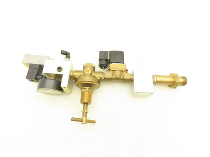 Burkert 00501940 Pneumatic Brass Flow Control Solenoid Valve Assembly 24VDC