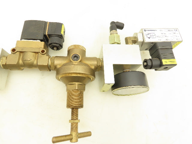 Burkert 00501940 Pneumatic Brass Flow Control Solenoid Valve Assembly 24VDC