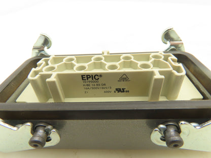 Epic H-BE 16 SS DR Connector 16 Pin Plug Male/Female Hood Housing Set 16A 500V