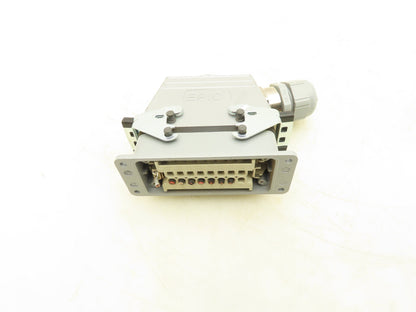 Epic H-BE 16 SS DR Connector 16 Pin Plug Male/Female Hood Housing Set 16A 500V
