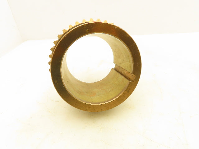 S340-300 Worm Gear Cone Drive Set S22 Brass Worm Wheel 3-7/16" Bore Gearbox Part