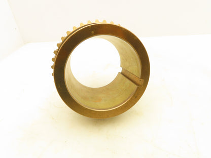 S340-300 Worm Gear Cone Drive Set S22 Brass Worm Wheel 3-7/16" Bore Gearbox Part