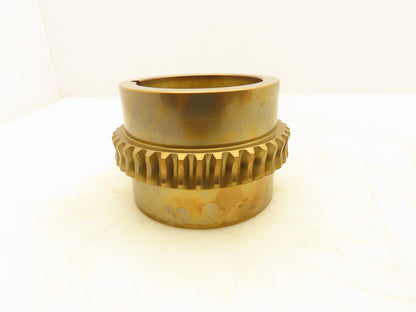 S340-300 Worm Gear Cone Drive Set S22 Brass Worm Wheel 3-7/16" Bore Gearbox Part