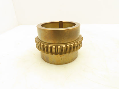 S340-300 Worm Gear Cone Drive Set S22 Brass Worm Wheel 3-7/16" Bore Gearbox Part