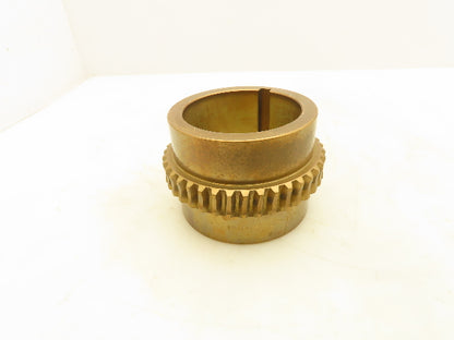 S340-300 Worm Gear Cone Drive Set S22 Brass Worm Wheel 3-7/16" Bore Gearbox Part