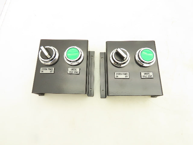 Idec 2 Button Base On/Off Switch Push Start Assembly HW F10 600V Lot of 2